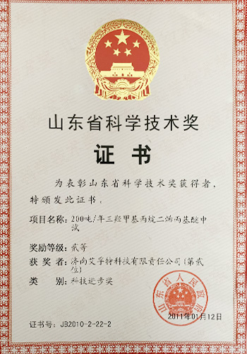 2011.01山东省科技进步二等奖